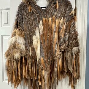 Fur Fringe Poncho